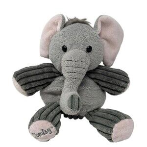 Scentsy Buddy Ollie the Elephant Plush Toy Gray Corduroy Stuffed Animal 9" Soft